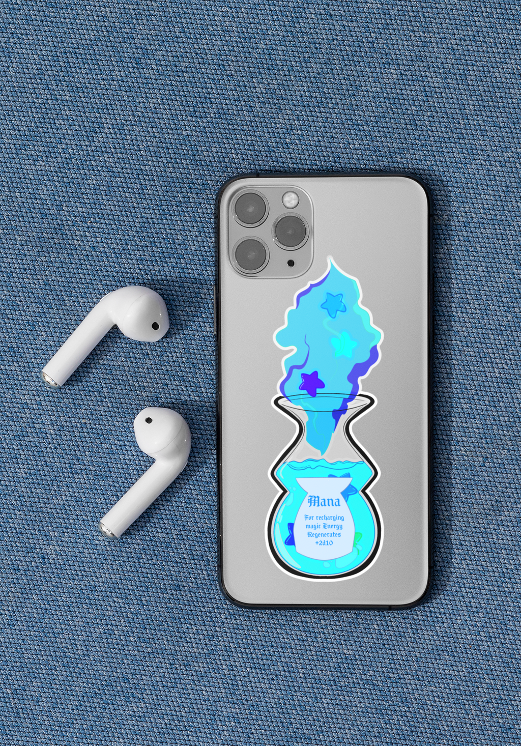 Mana Potion Sticker | Fantasy‑RPG Vinyl‑Aufkleber (matt)
