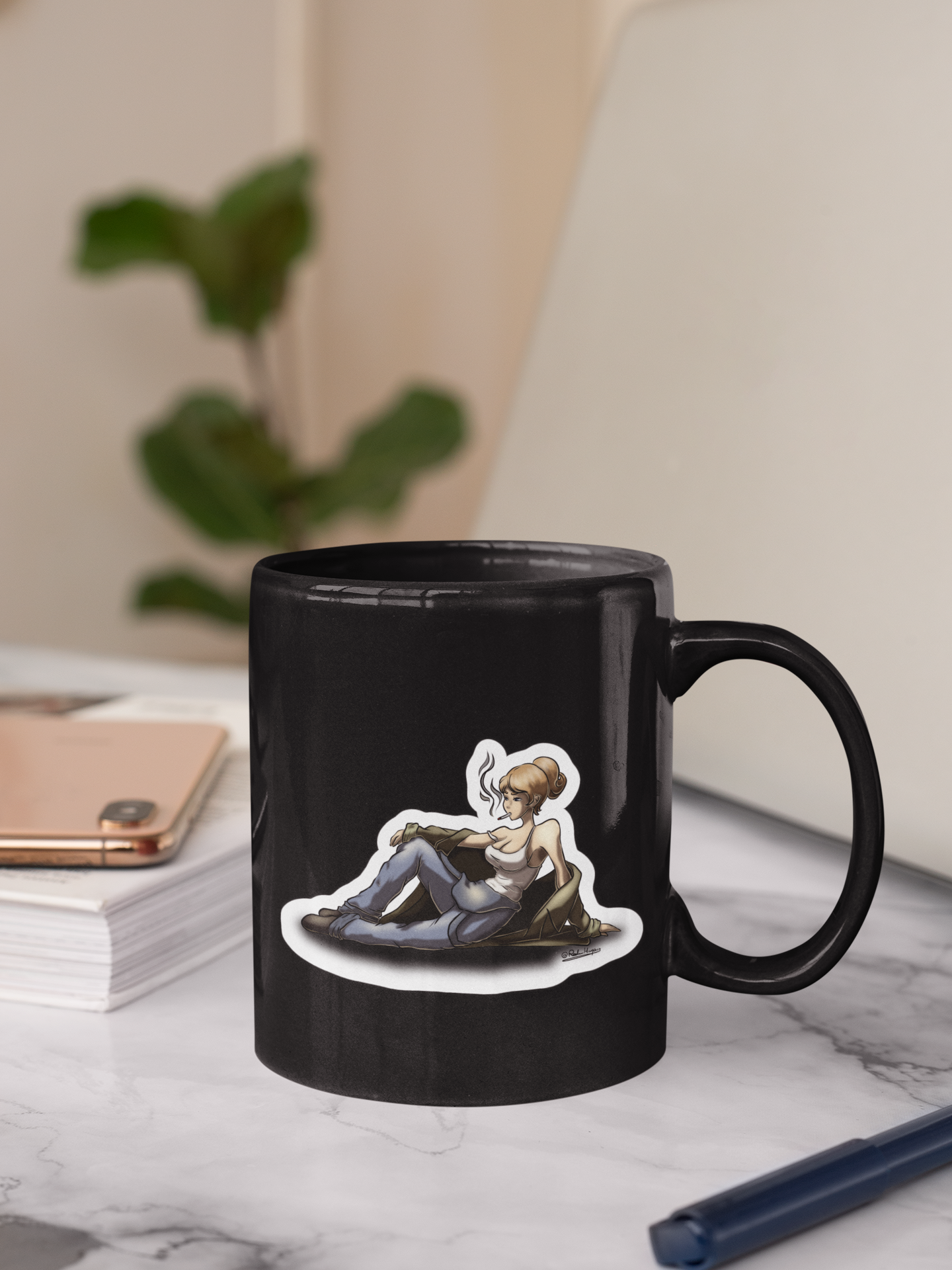 Chaos Wanderer Sticker | Dystopischer Cartoon – Vinyl‑Aufkleber (matt)